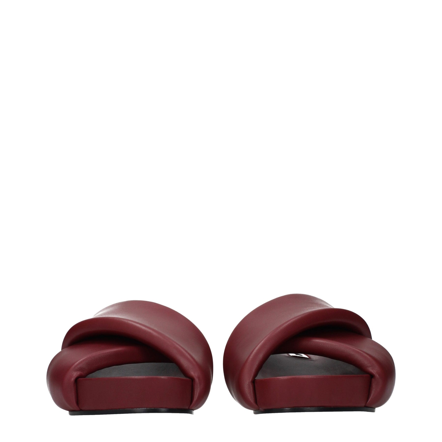 Jil Sander Red Leather Slippers | Regal Royce