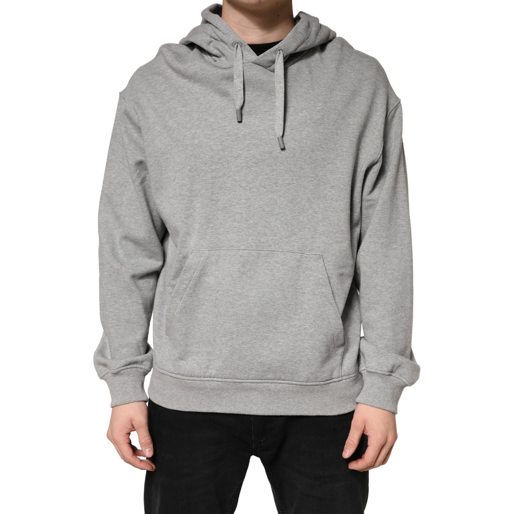Dolce & Gabbana Gray Cotton Hooded Sweatshirt Sweater | Regal Royce