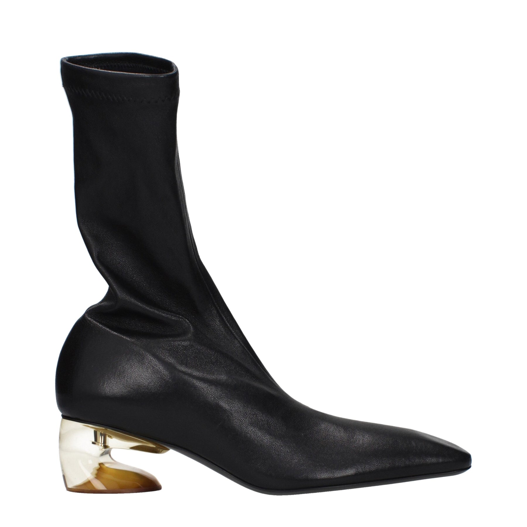 Jil Sander Black Leather Ankle Boots | Regal Royce