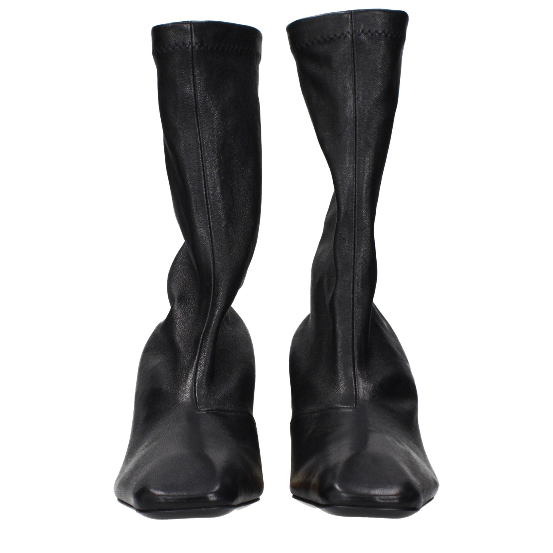 Jil Sander Black Leather Ankle Boots | Regal Royce
