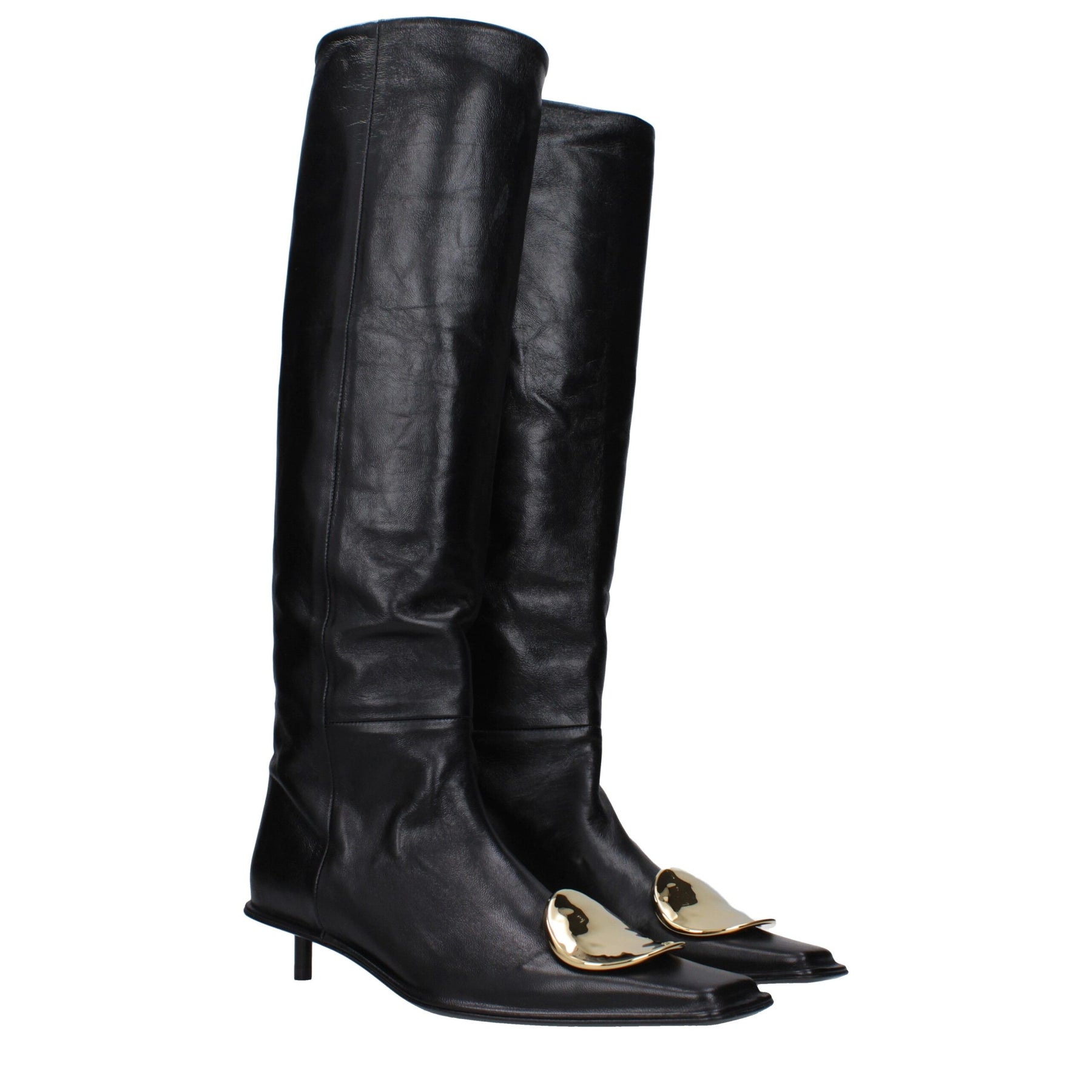 Jil Sander Black Leather Ankle Boots | Regal Royce
