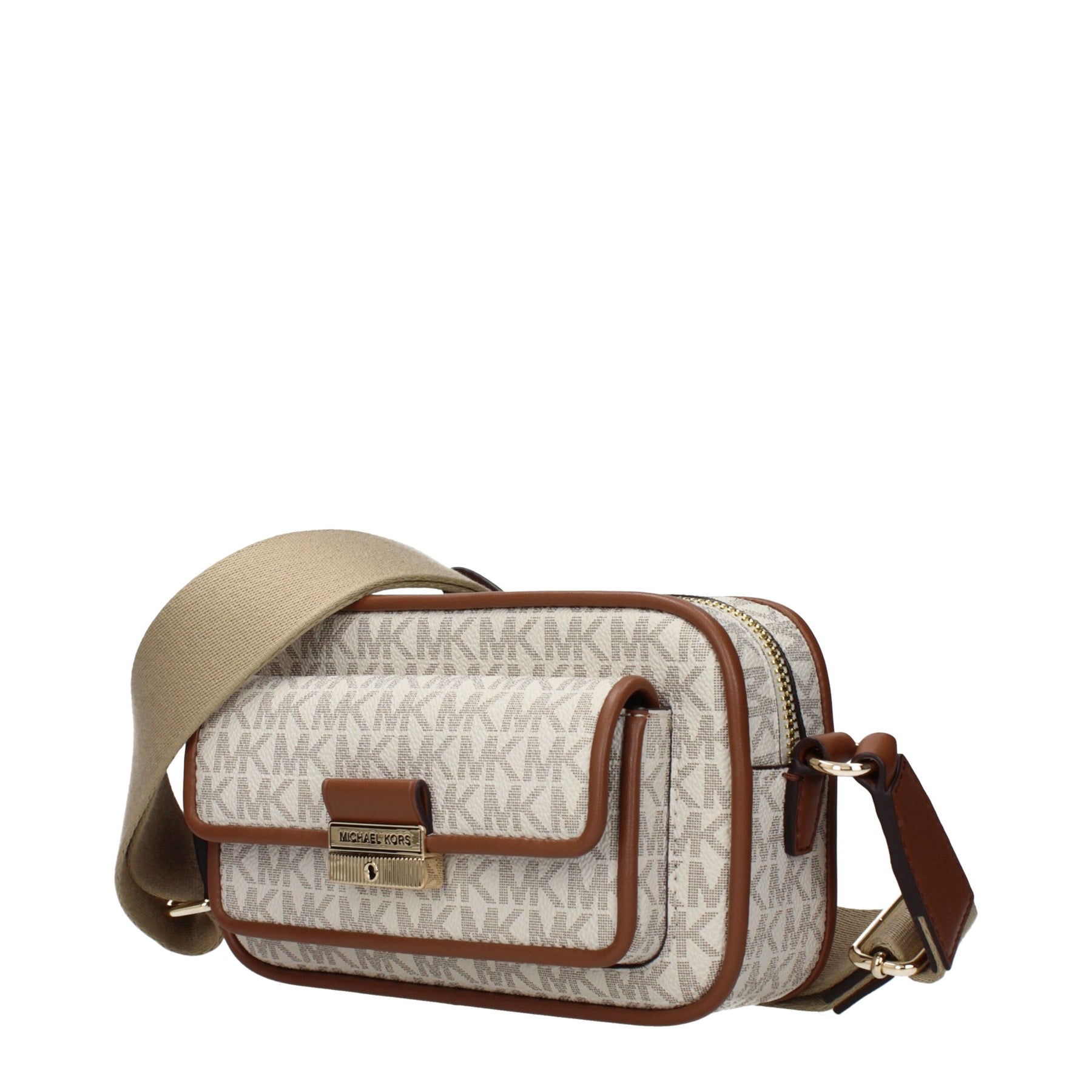 Michael Kors Beige Fabric Crossbody Bag | Regal Royce