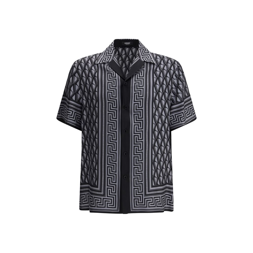 Versace Gray Silk Pattern Shirt | Regal Royce