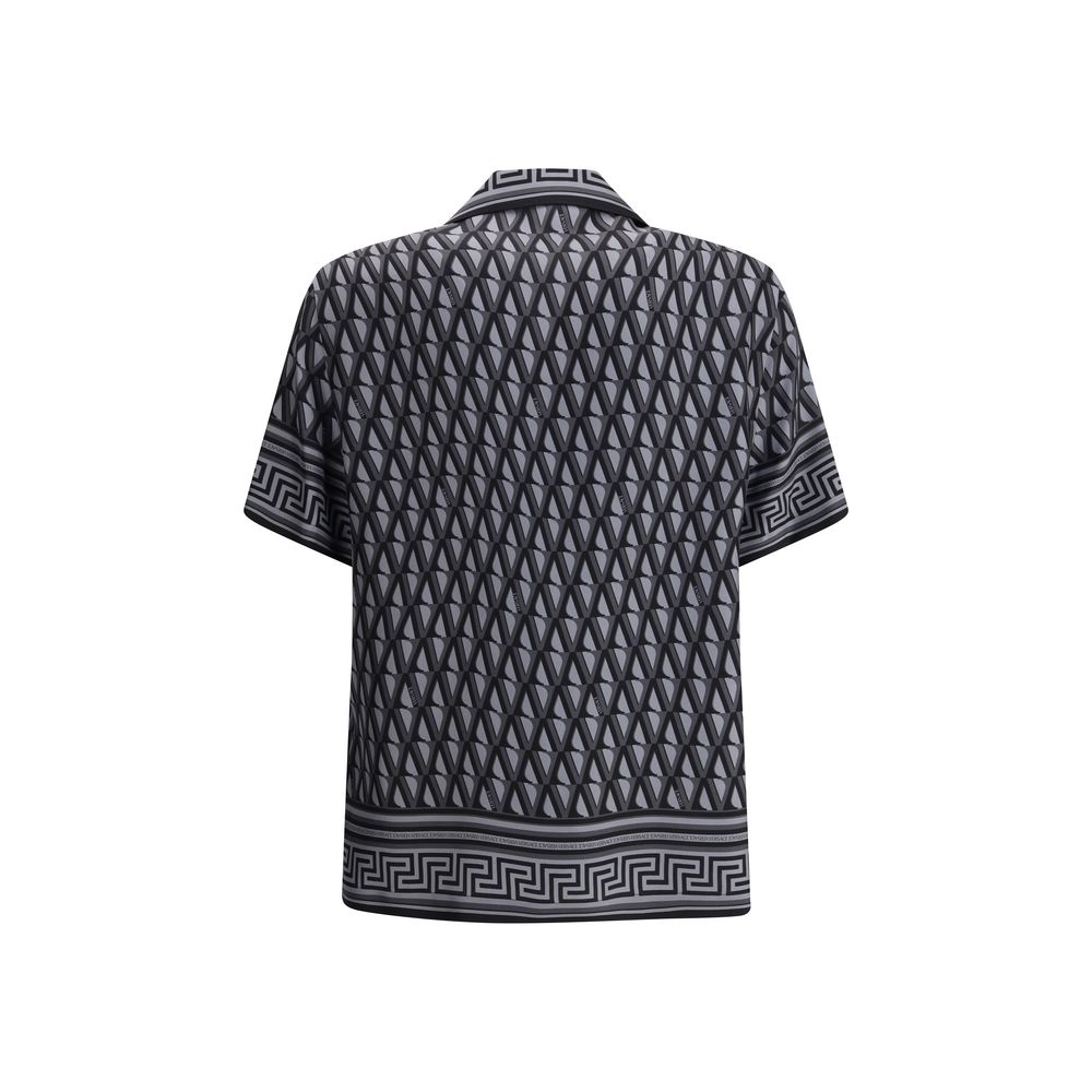Versace Gray Silk Pattern Shirt | Regal Royce