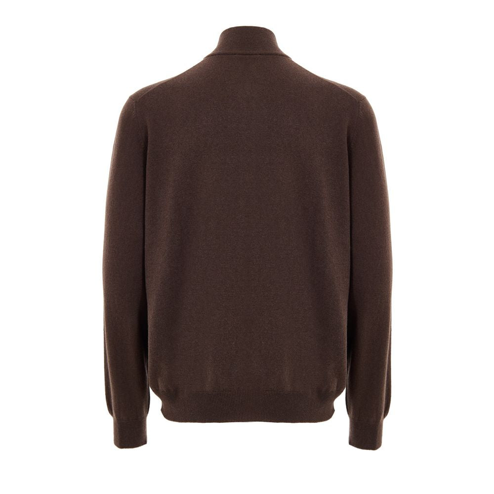 Gran Sasso Brown Wool Cardigan | Regal Royce