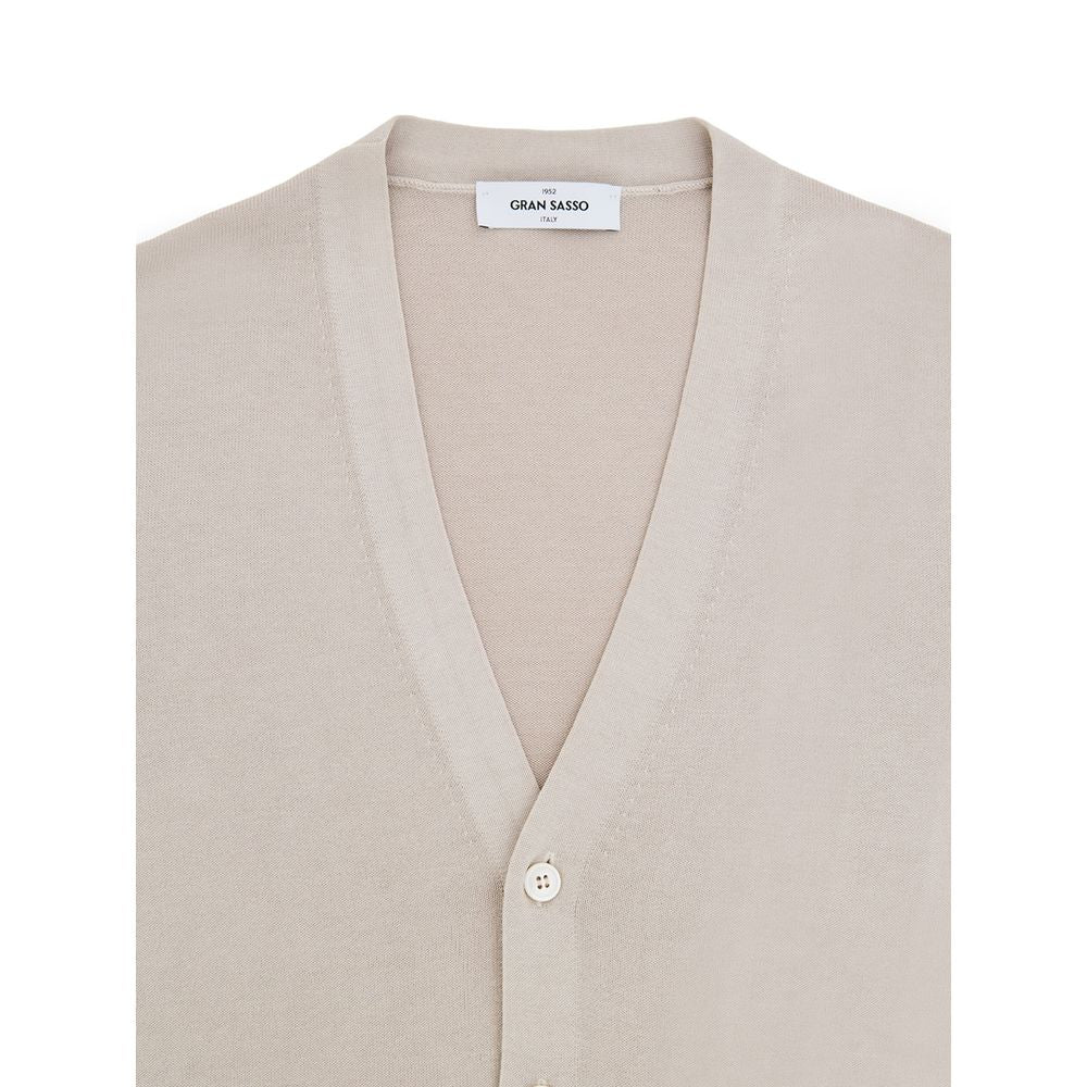 Gran Sasso Beige Cotton Cardigan | Regal Royce