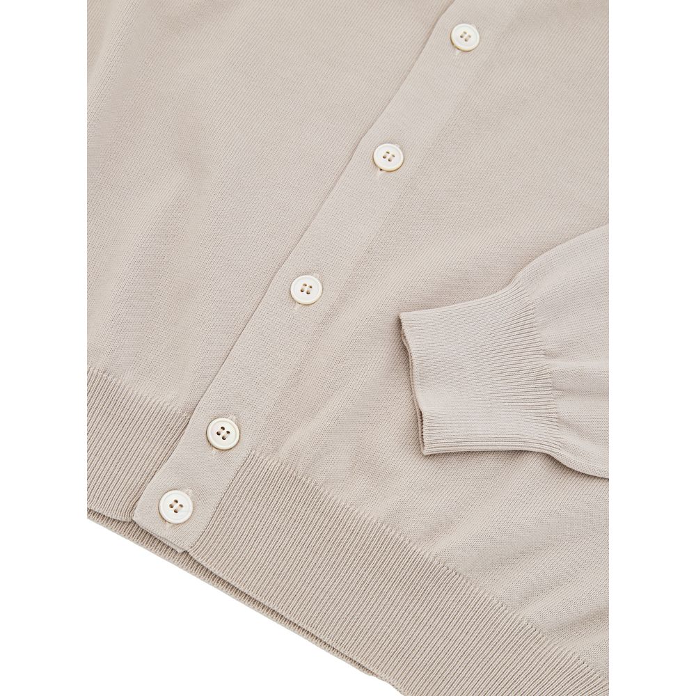 Gran Sasso Beige Cotton Cardigan | Regal Royce