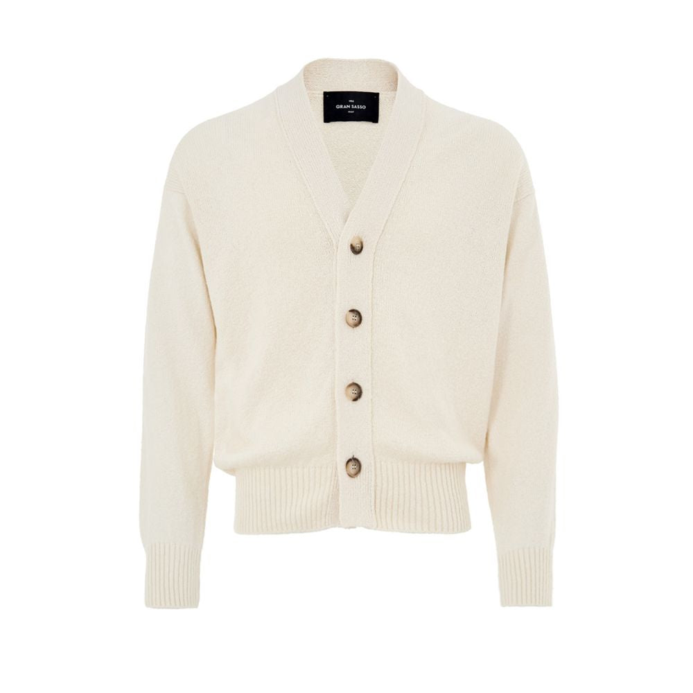 Gran Sasso White Cotton Cardigan | Regal Royce