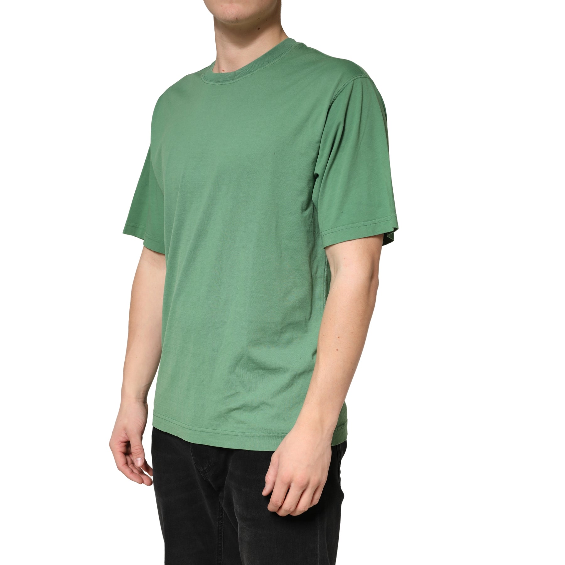 Dolce & Gabbana LightGreen Cotton Crewneck Short Sleeve T-Shirt | Regal Royce