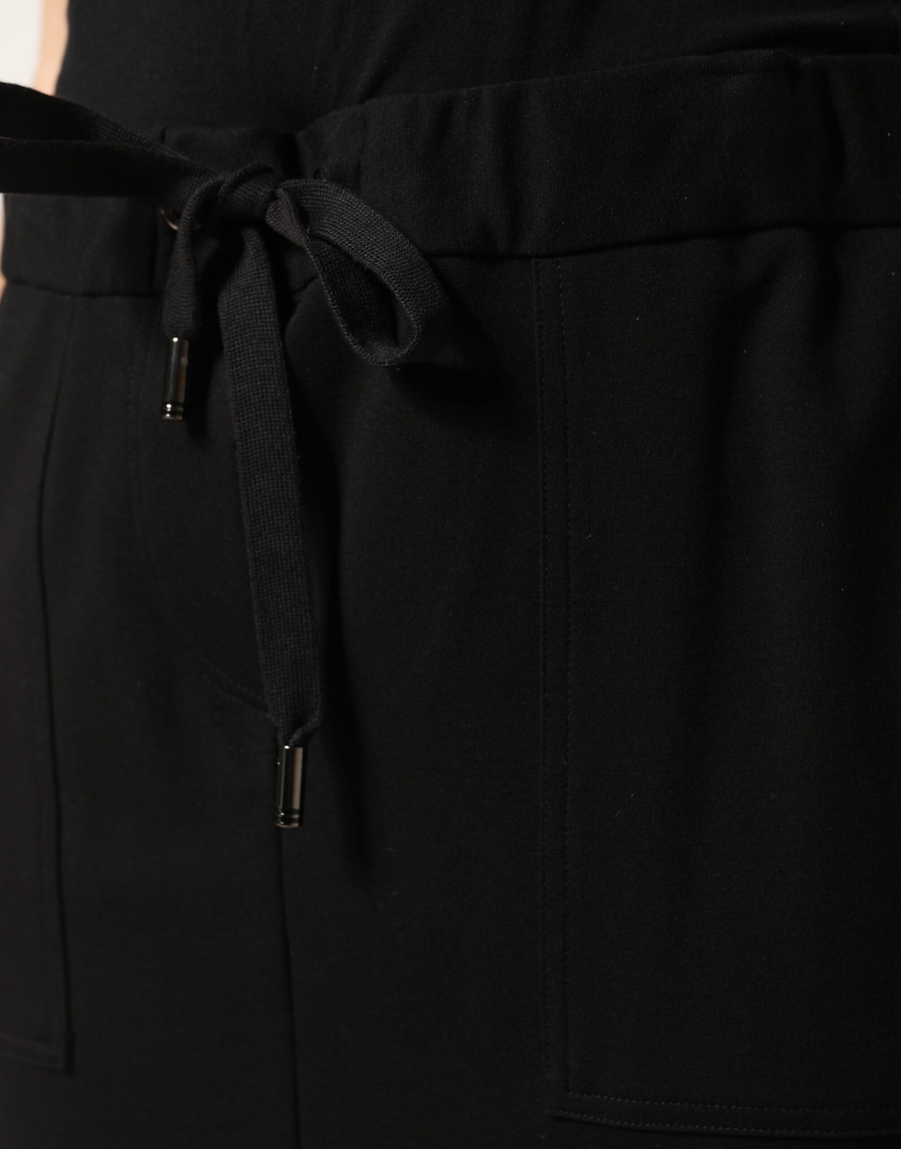 Dolce & Gabbana Black Cotton Drawstring Long Maxi Cargo Skirt | Regal Royce
