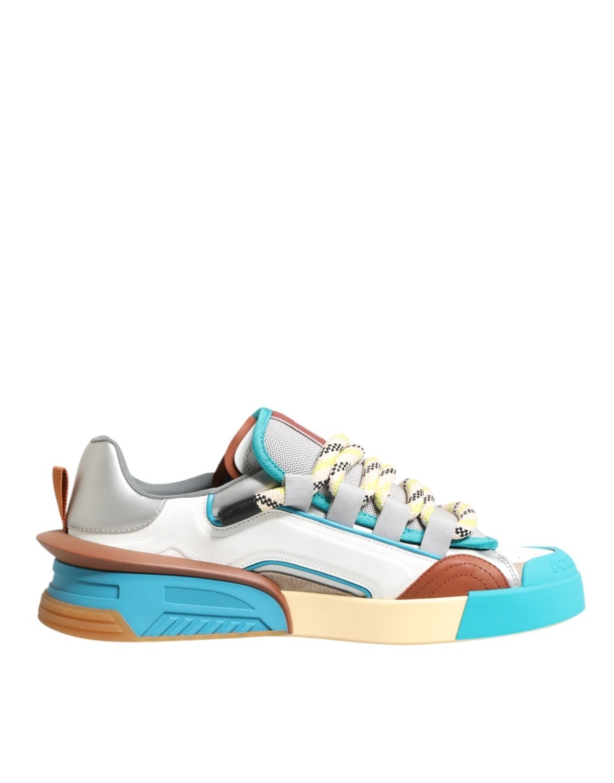 Dolce & Gabbana Multicolor Leather Low Top Sneakers Shoes | Regal Royce