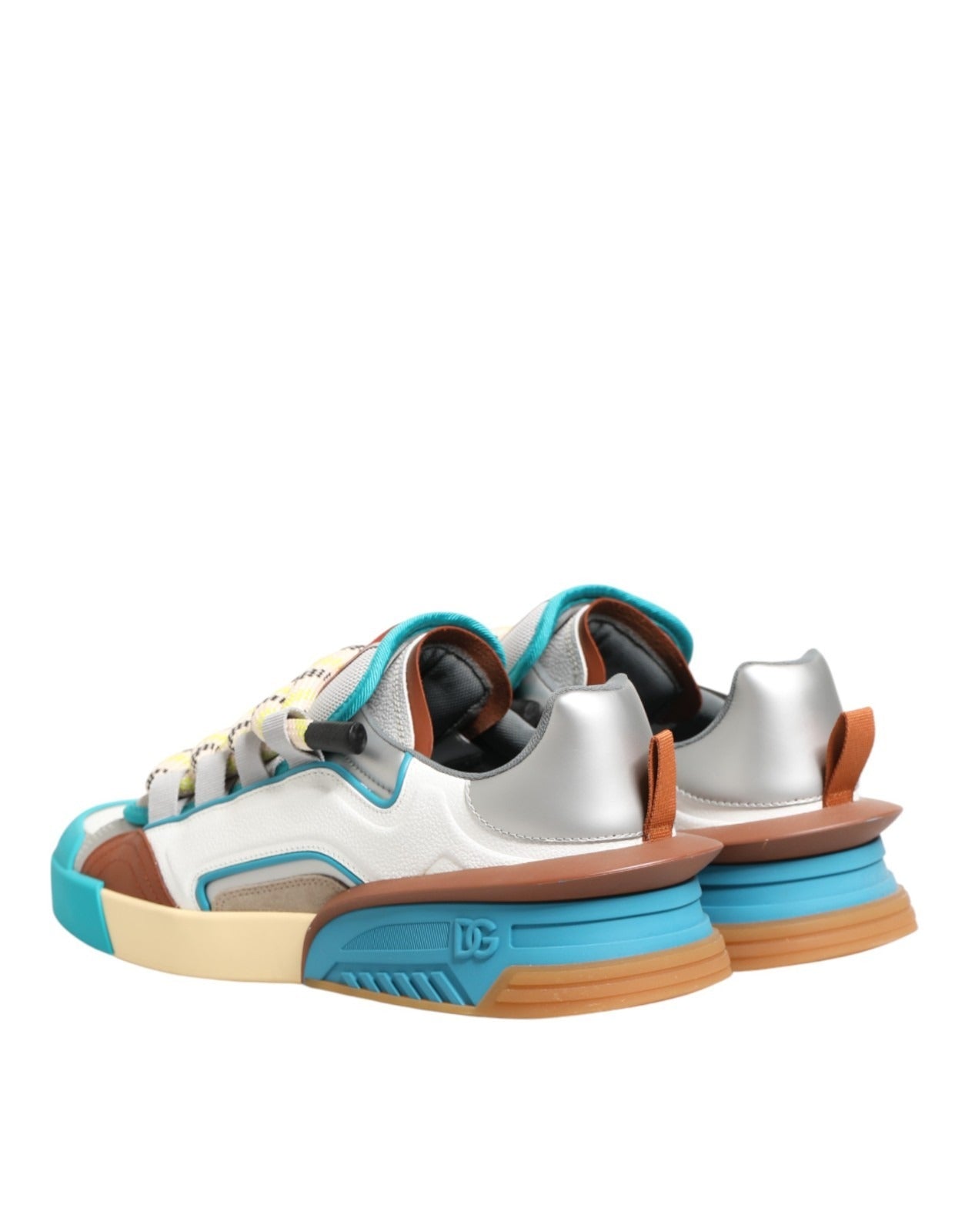 Dolce & Gabbana Multicolor Leather Low Top Sneakers Shoes | Regal Royce