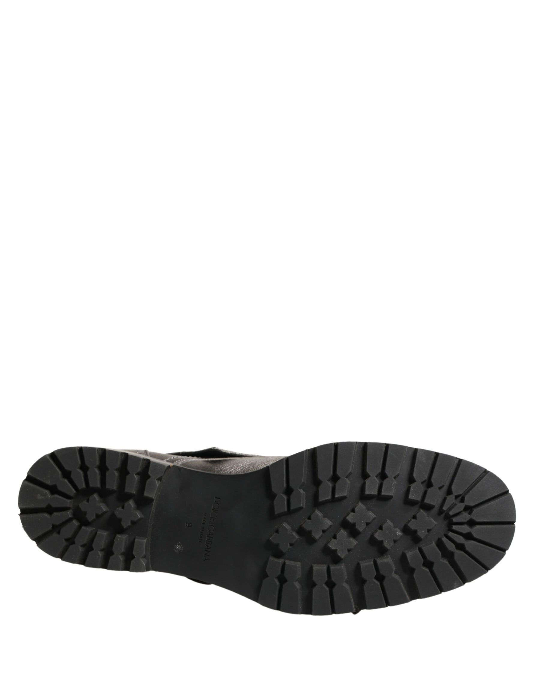 Dolce & Gabbana Metallic Silver Leather Buckle Ankle Boots Shoes | Regal Royce