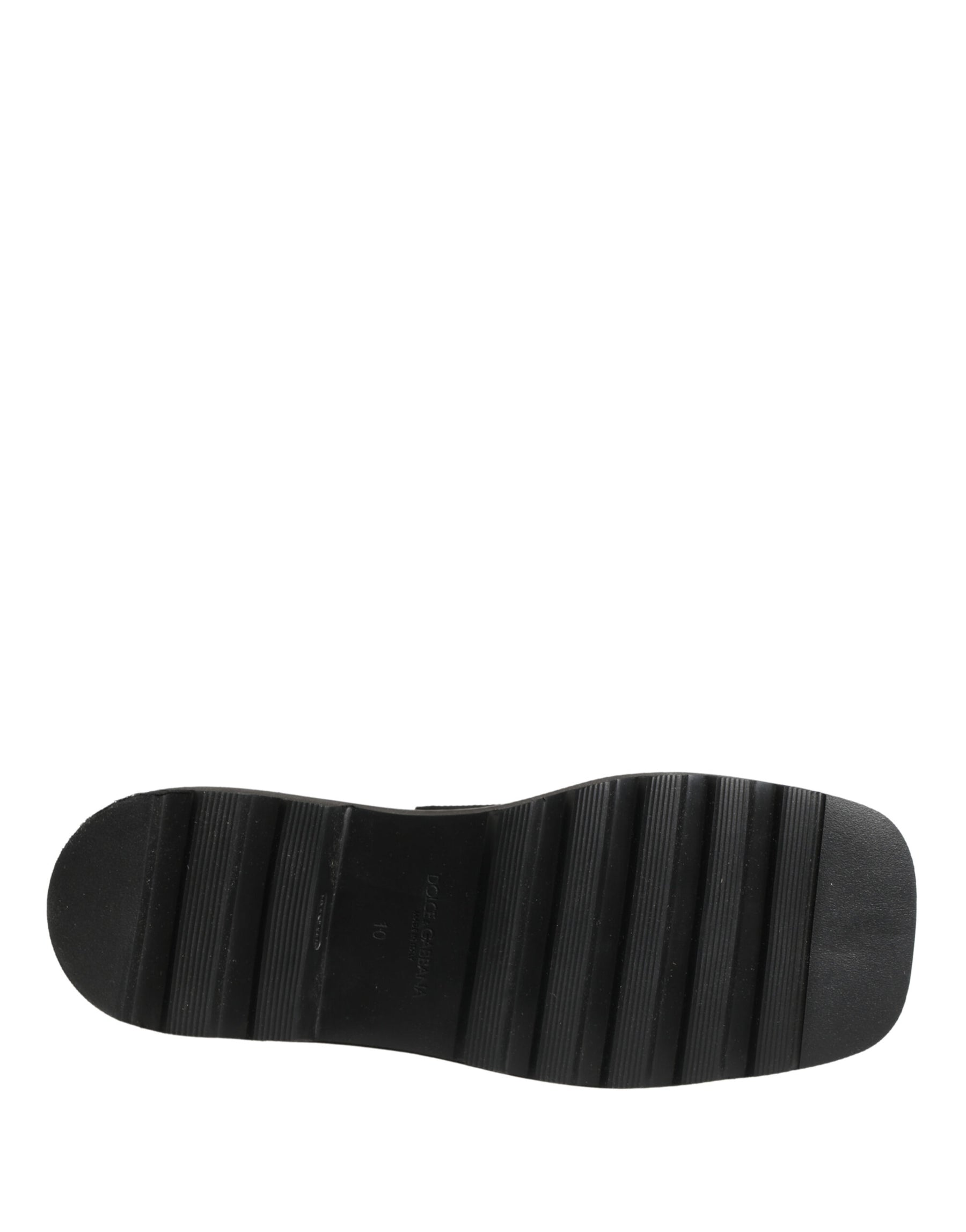 Dolce & Gabbana Black Leather Logo Plaque Ankle Boots Shoes | Regal Royce