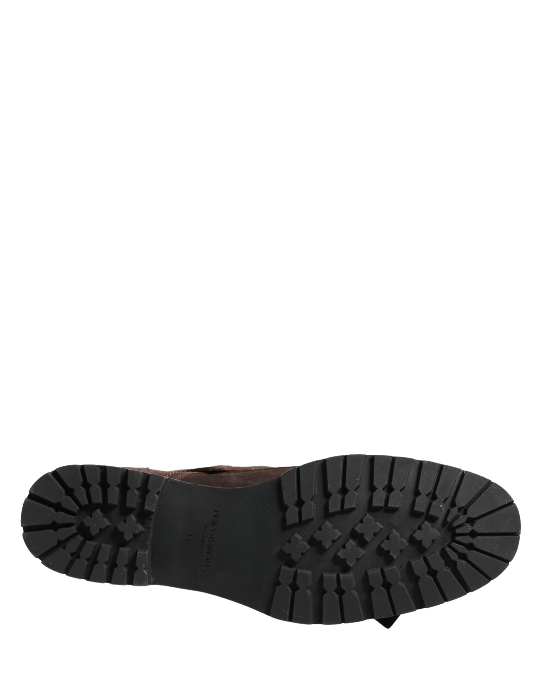 Dolce & Gabbana Brown Suede Leather Buckle Ankle Boots Shoes | Regal Royce