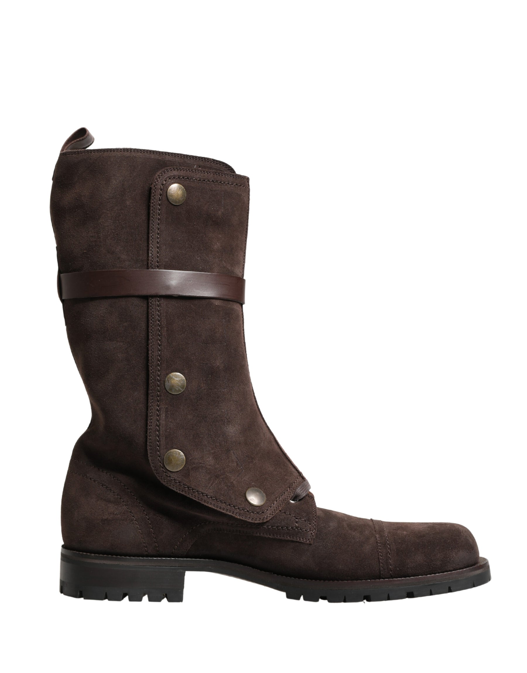 Dolce & Gabbana Brown Suede Leather Combat Ankle Boots  Shoes | Regal Royce