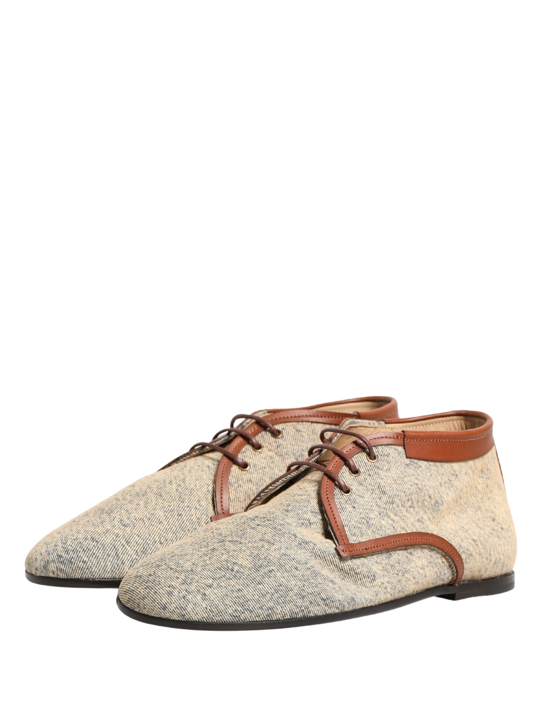 Dolce & Gabbana Denim Navajo Lace-Up Leather Dress Derby Shoes | Regal Royce