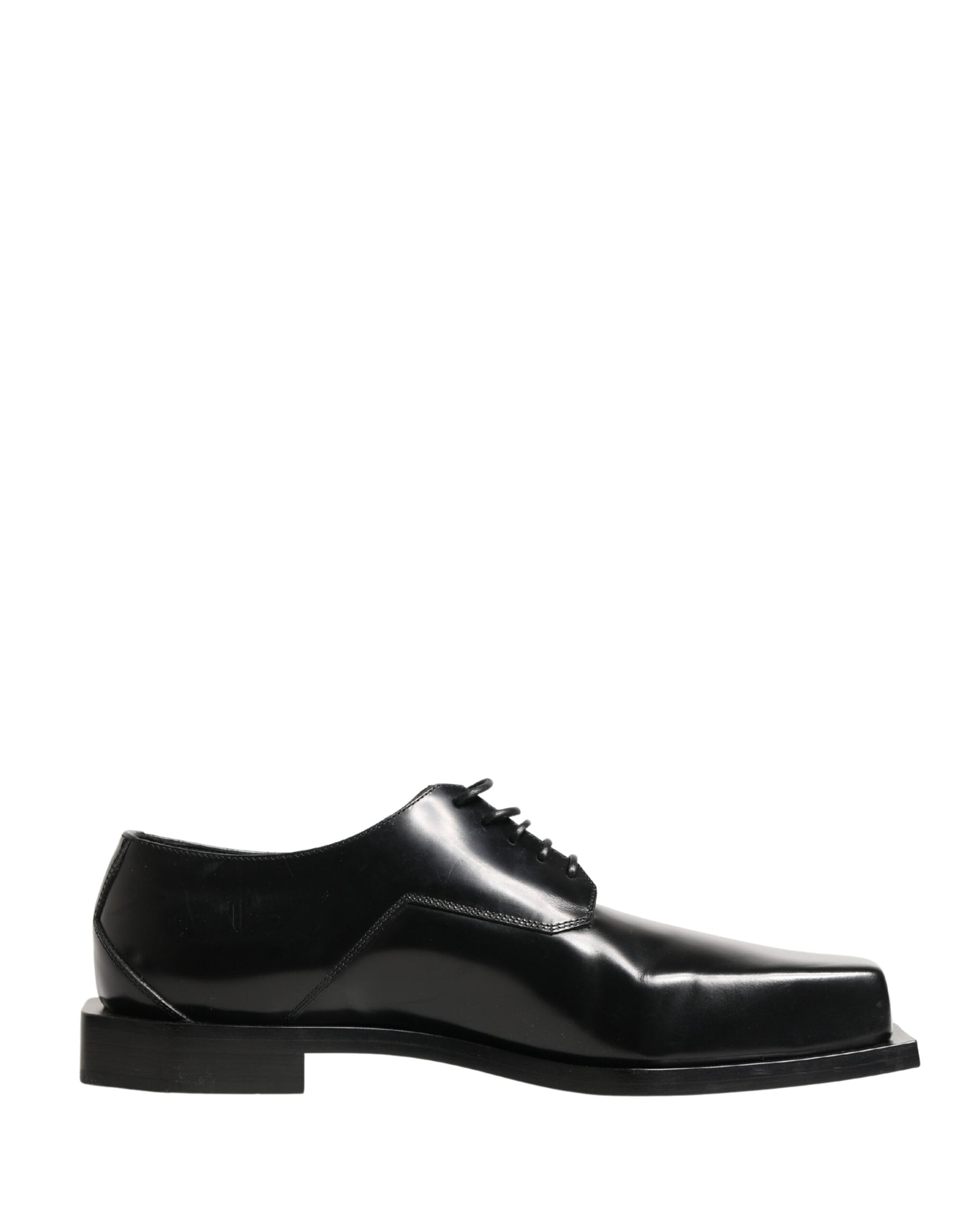Dolce & Gabbana Black Matte Lace-Up Leather Dress Derby Shoes | Regal Royce