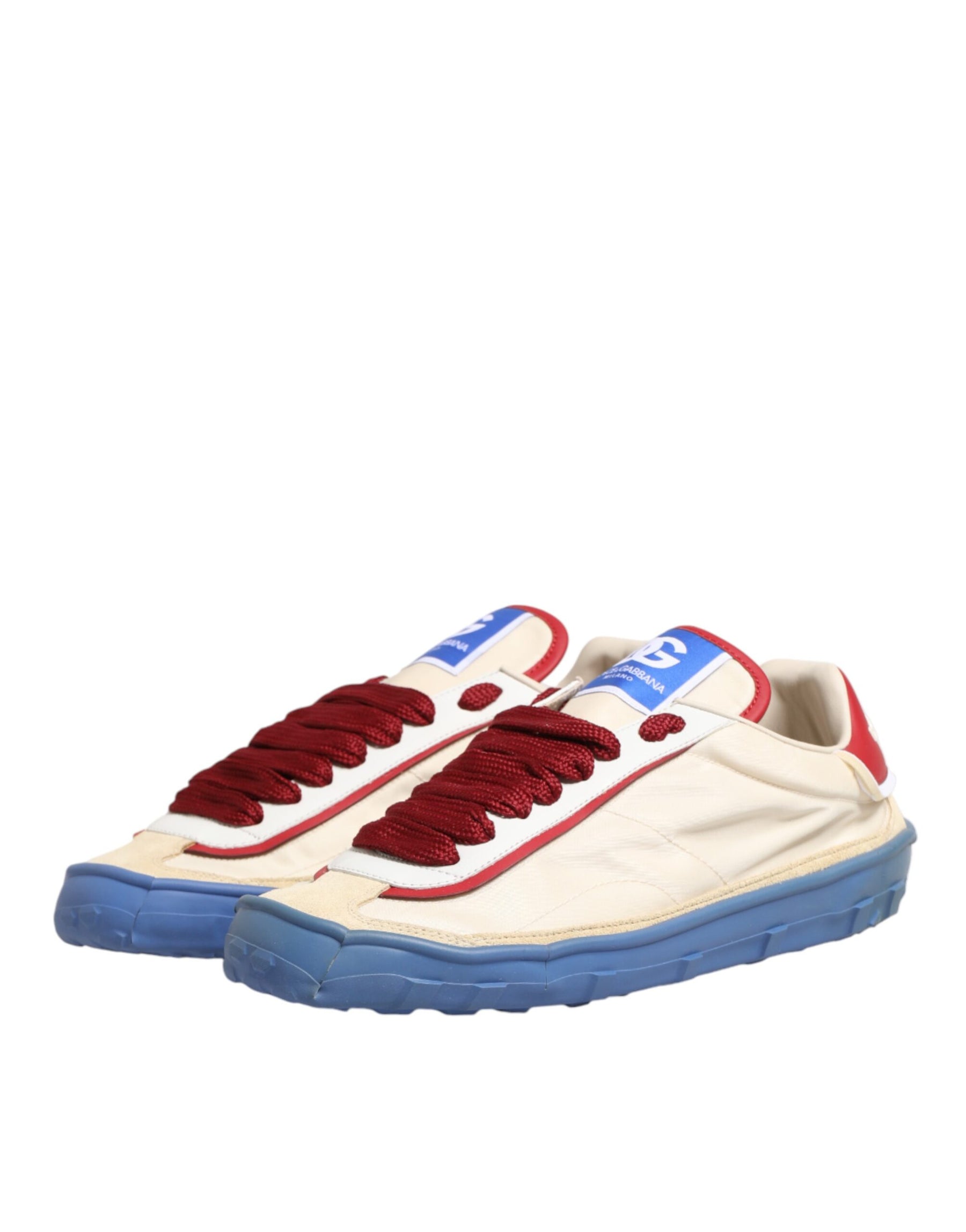 Dolce & Gabbana DG Multicolor Leather Low Top Sneakers Shoes | Regal Royce