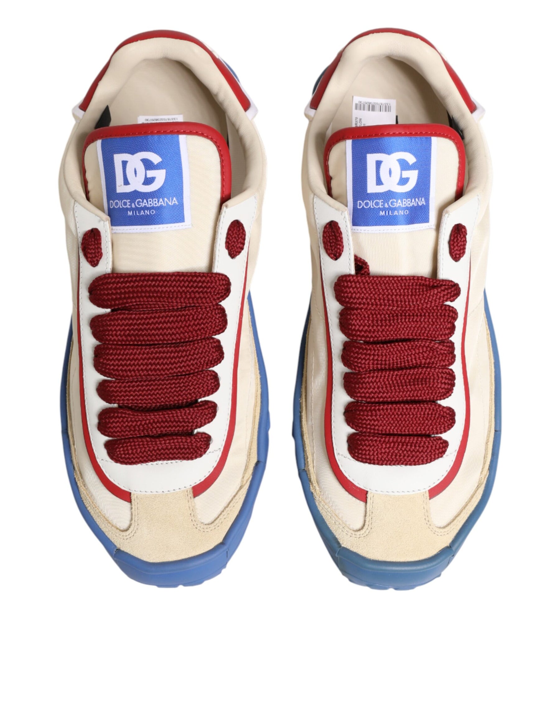 Dolce & Gabbana DG Multicolor Leather Low Top Sneakers Shoes | Regal Royce