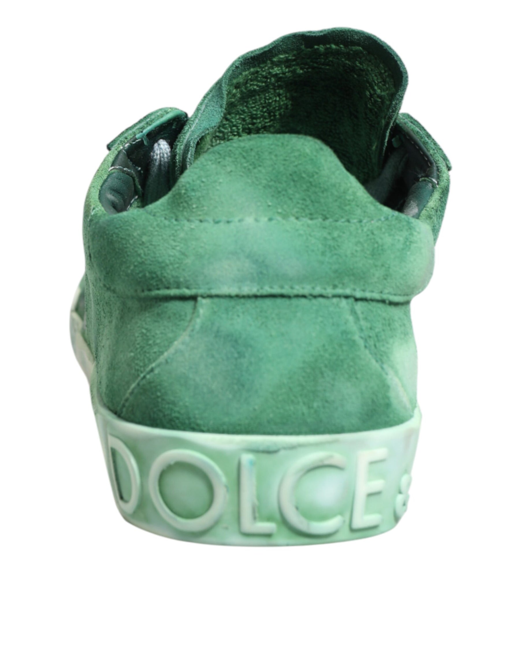 Dolce & Gabbana Green Suade DG Logo Sole Low Top Sneakers Shoes | Regal Royce
