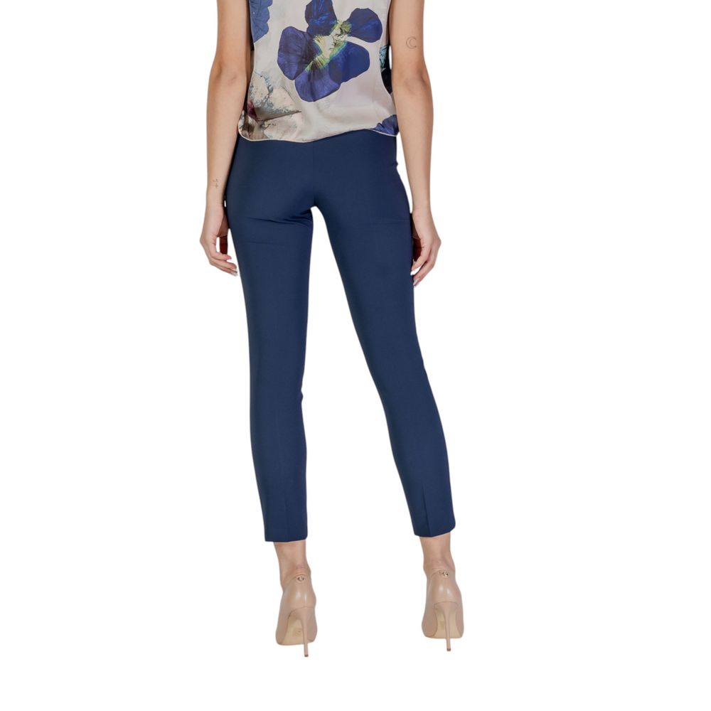 Rinascimento Blue Polyester Casual Pants | Regal Royce