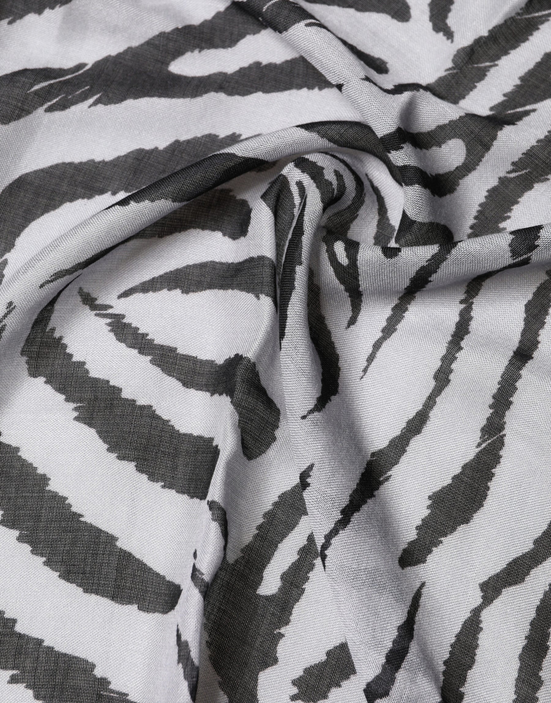 Dolce & Gabbana White Black Zebra Pattern Shawl 255cm x 132cm Men Scarf | Regal Royce