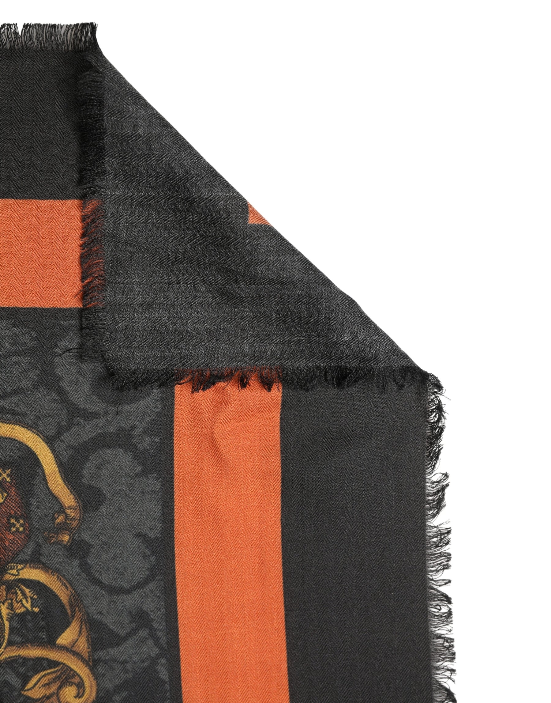 Dolce & Gabbana Multicolor Crest Print Cashmere 272cm x 132cm Men Scarf | Regal Royce