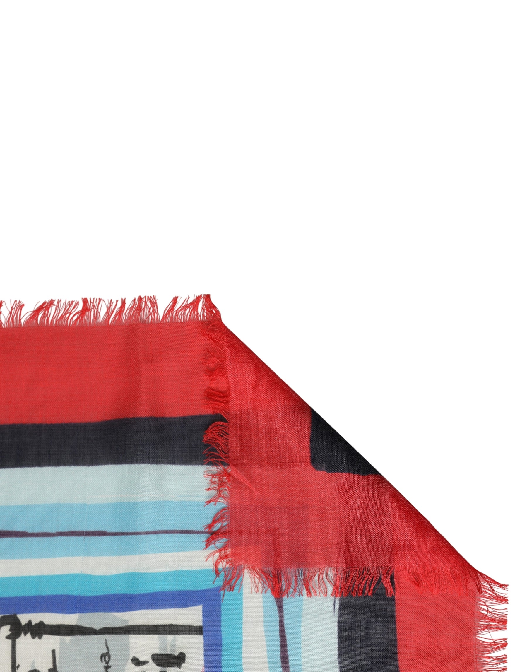 Dolce & Gabbana Multicolor Milano Print Cashmere 134cm x 130cm Men Scarf | Regal Royce