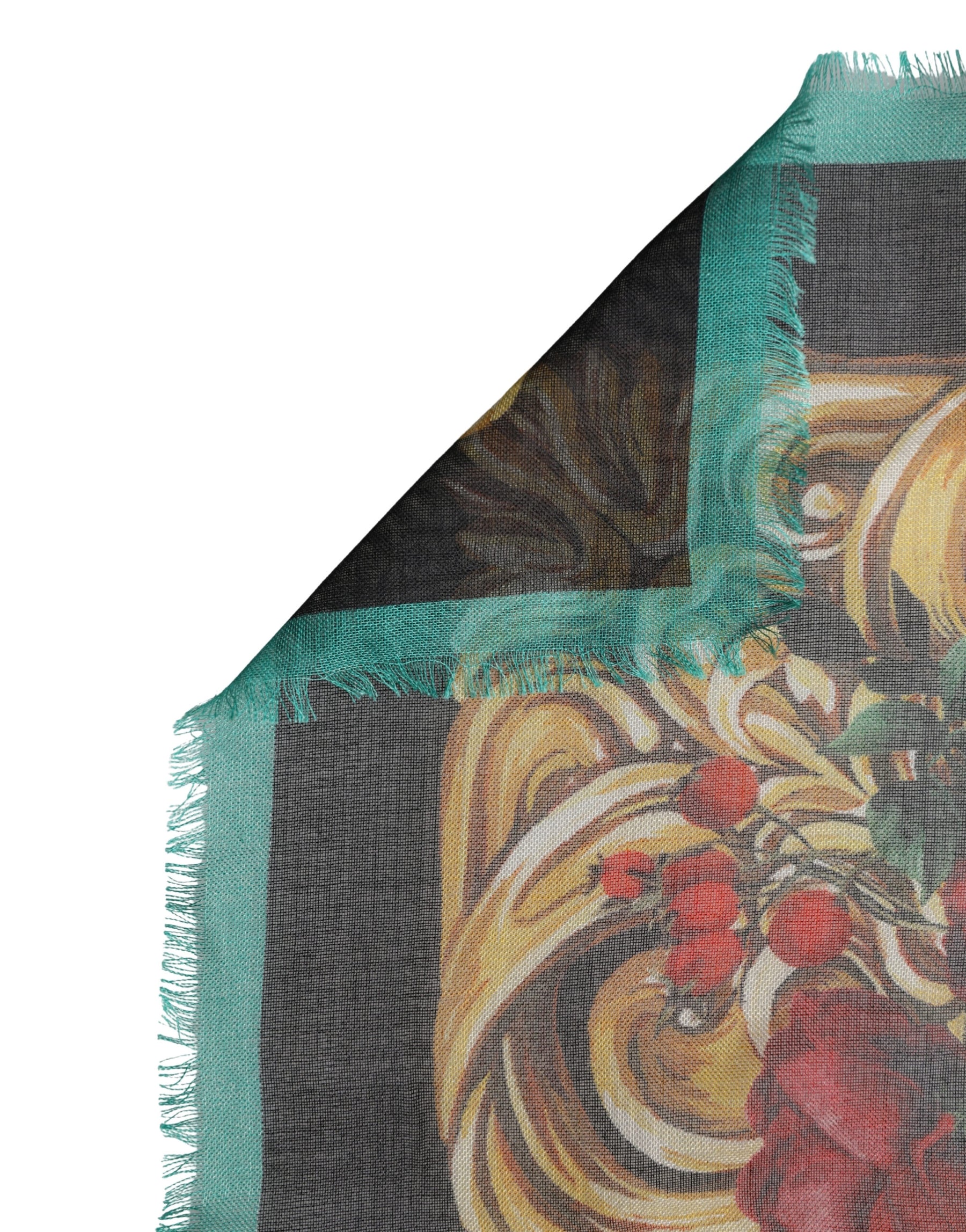 Dolce & Gabbana Multicolor Floral Cashmere Square Stole 134cmx134cm Scarf | Regal Royce