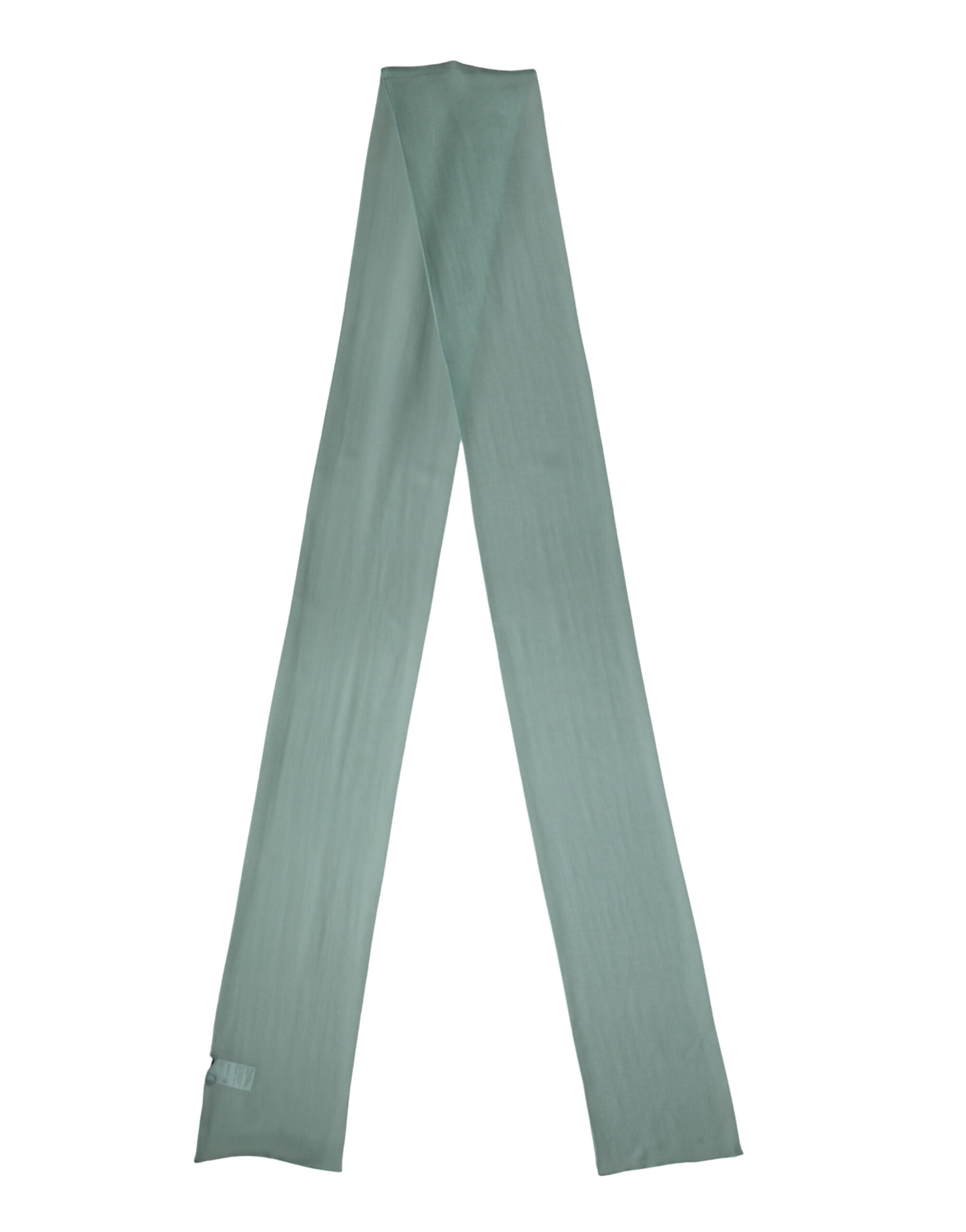 Dolce & Gabbana Teal Silk Sash Wrap Foulard Stole 292cm x 19cm Scarf | Regal Royce