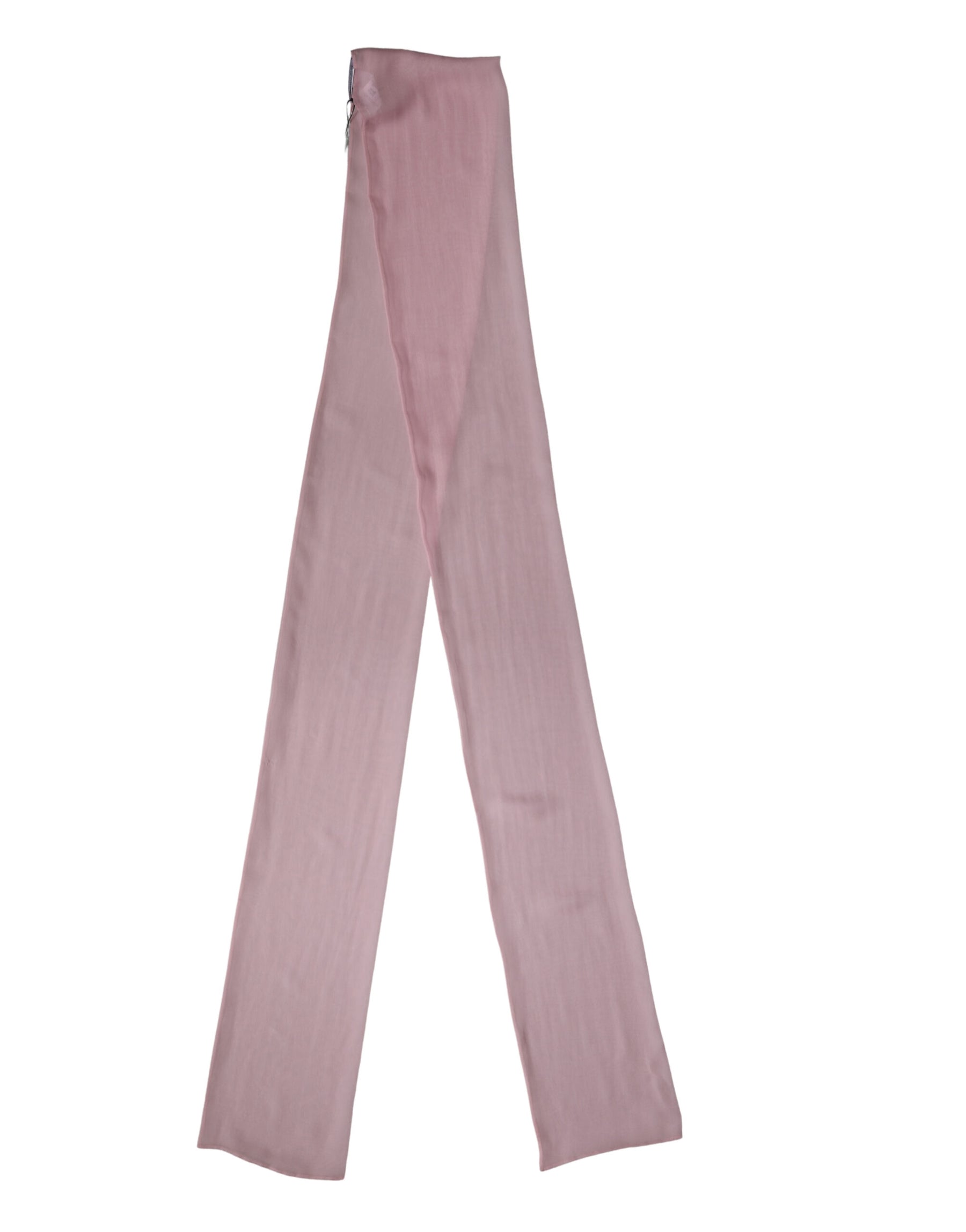 Dolce & Gabbana Pink Silk Sash Wrap Shawl Foulard 291cm x 19cm Scarf | Regal Royce