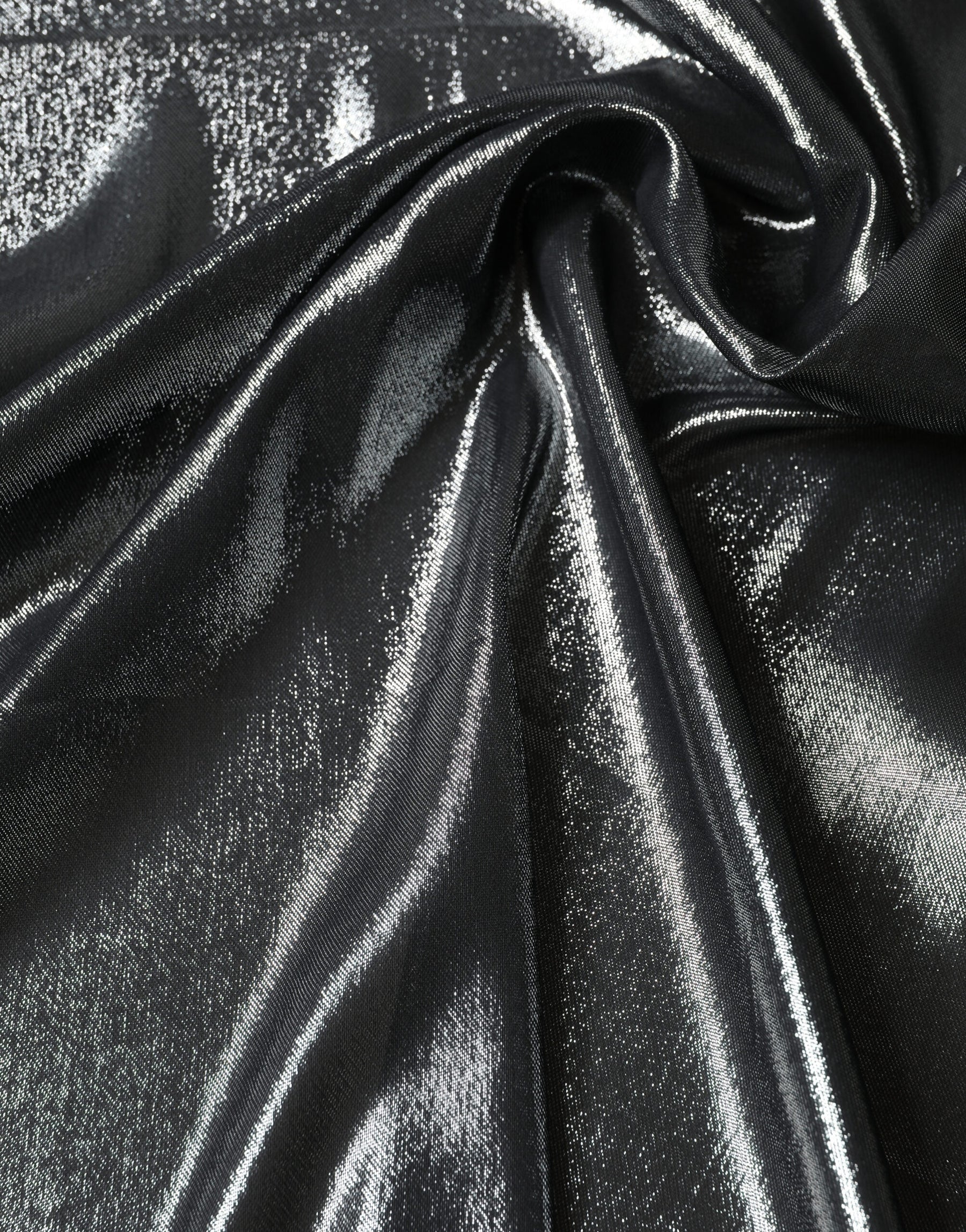Dolce & Gabbana Black Silk Lurex Foulard Wrap Shawl 119cm x 117.5cm  Scarf | Regal Royce