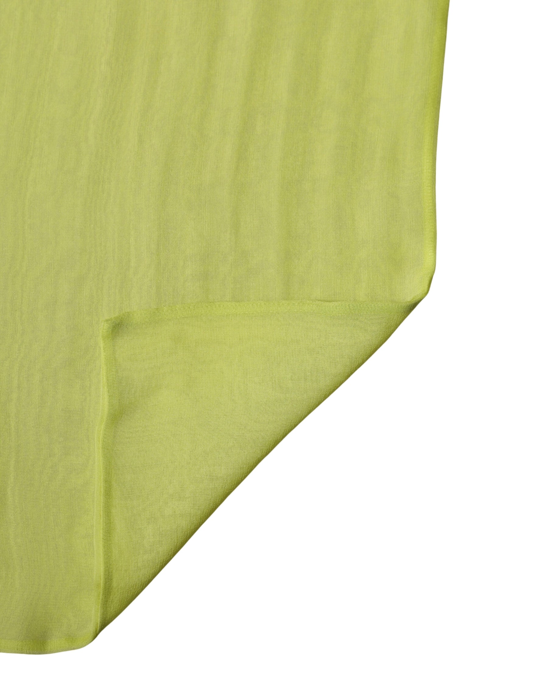 Dolce & Gabbana Yellow Green Silk Sash Foulard Stole 292cm x 19cm Scarf | Regal Royce