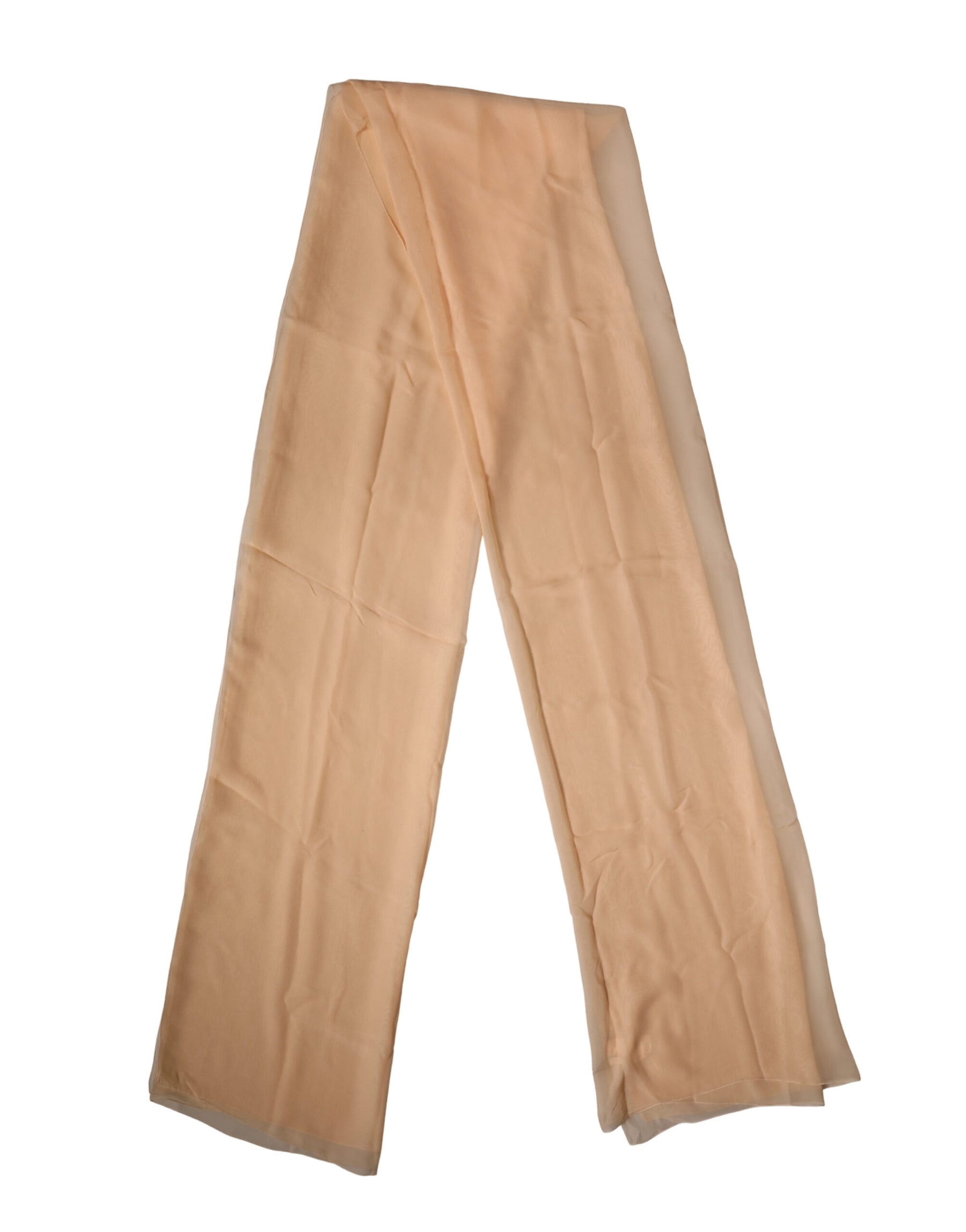 Dolce & Gabbana Beige Silk Neck Wrap Shawl Stole 272cm x 120cm Scarf | Regal Royce