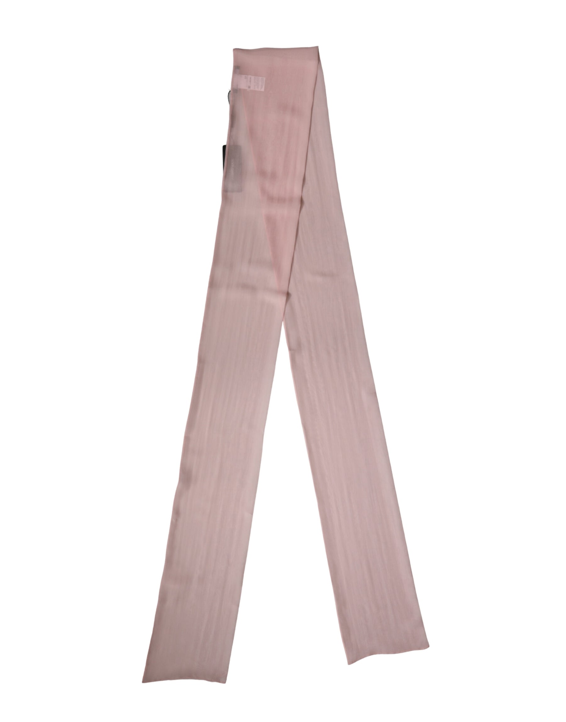 Dolce & Gabbana Light Pink Silk Neck Wrap Shawl Stole 293cm x 19cm Scarf | Regal Royce