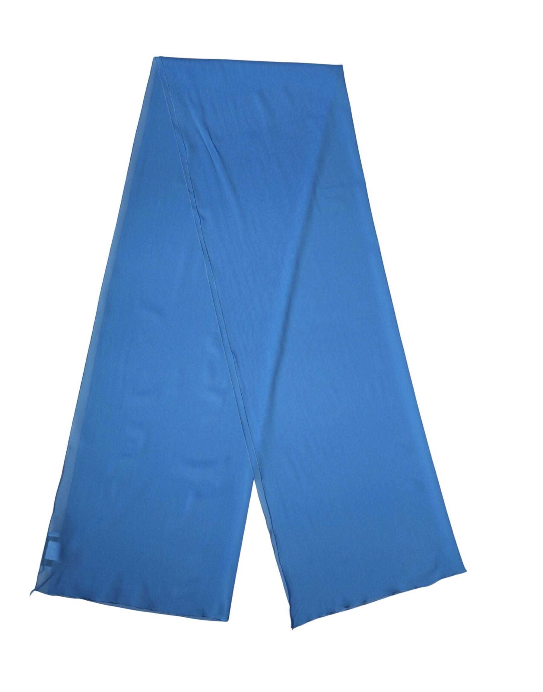 Dolce & Gabbana Blue Silk Neck Wrap Shawl Stole 200cm x 64cm Scarf | Regal Royce