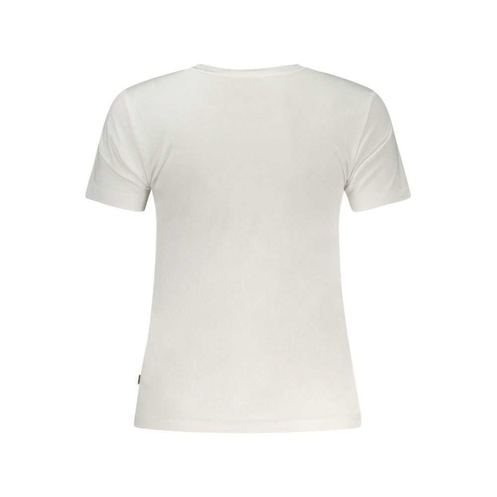 Guess Jeans White Organic Cotton Women T-Shirt | Regal Royce