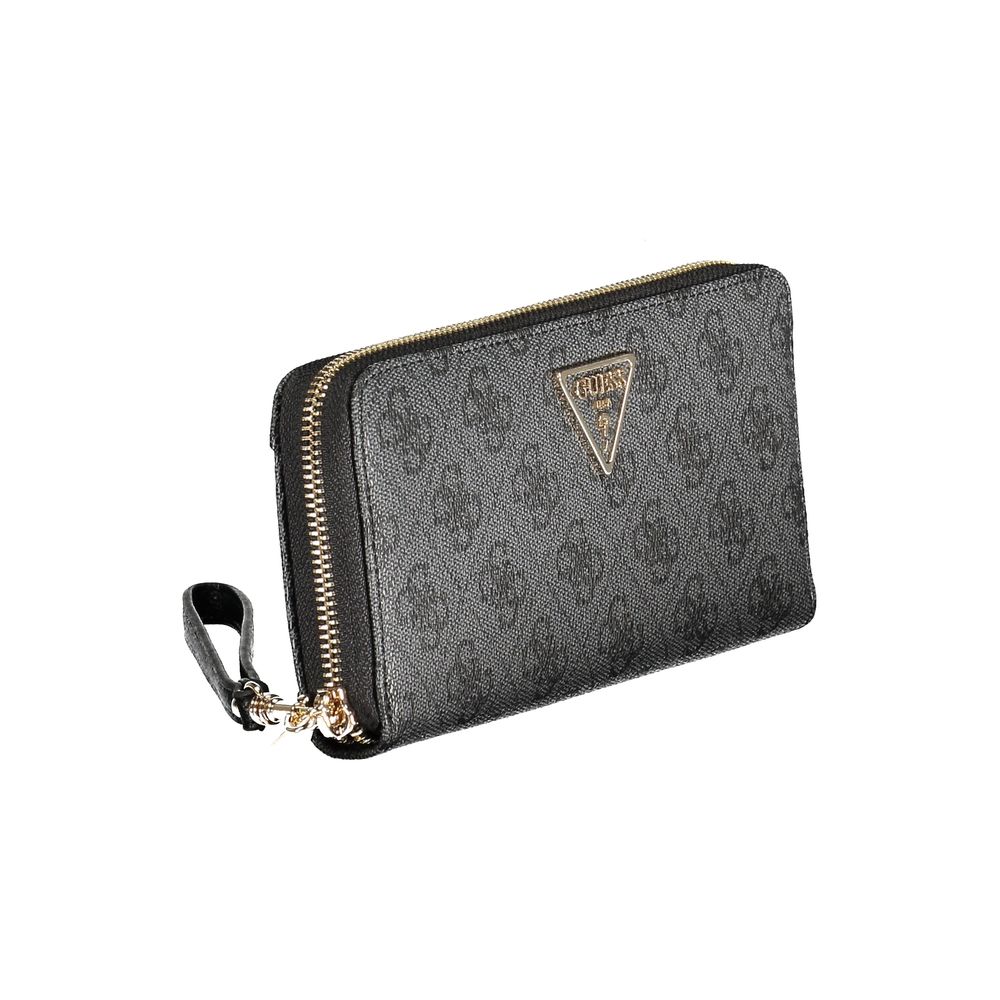 Guess Jeans Black Polyurethane Women's Wallet | Regal Royce