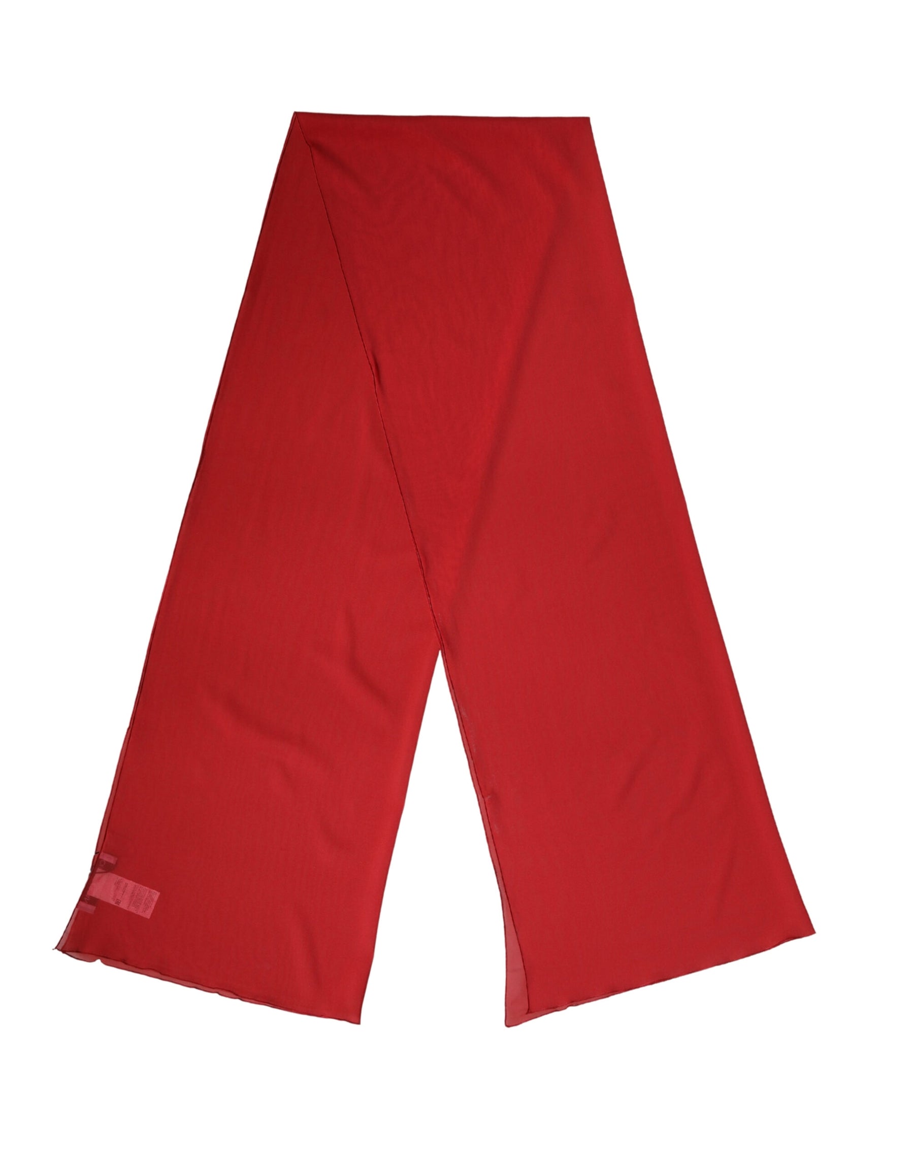 Dolce & Gabbana Red Silk Neck Wrap Shawl Women Stole 200cm x 64cm Scarf | Regal Royce