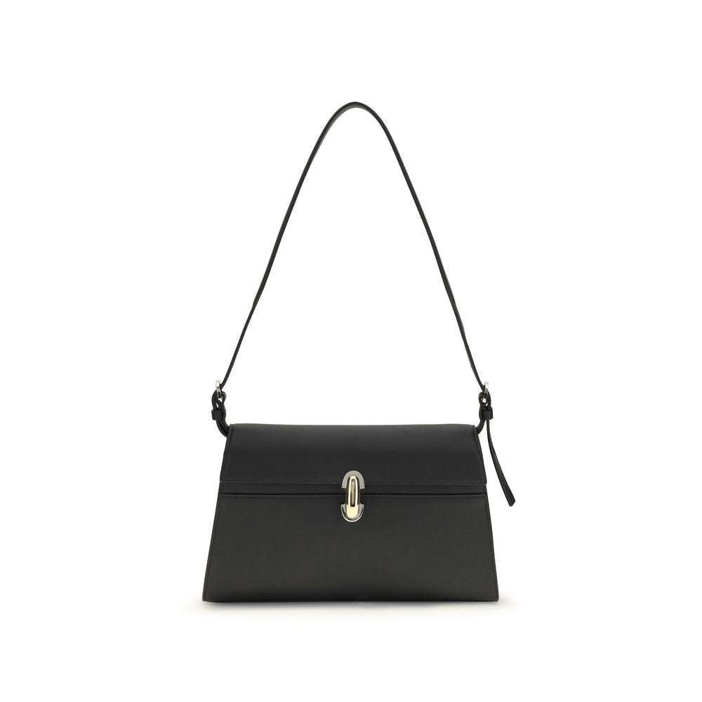 Savette Black Calf Leather Bos Taurus Shoulder Bag | Regal Royce