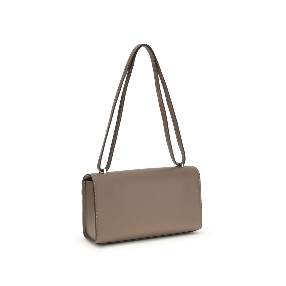 Savette Gray Calf Leather Bos Taurus Shoulder Bag | Regal Royce