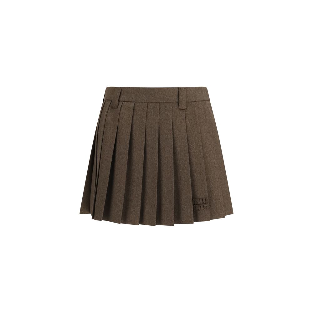 Miu Miu Brown Cotton Mini Skirt | Regal Royce