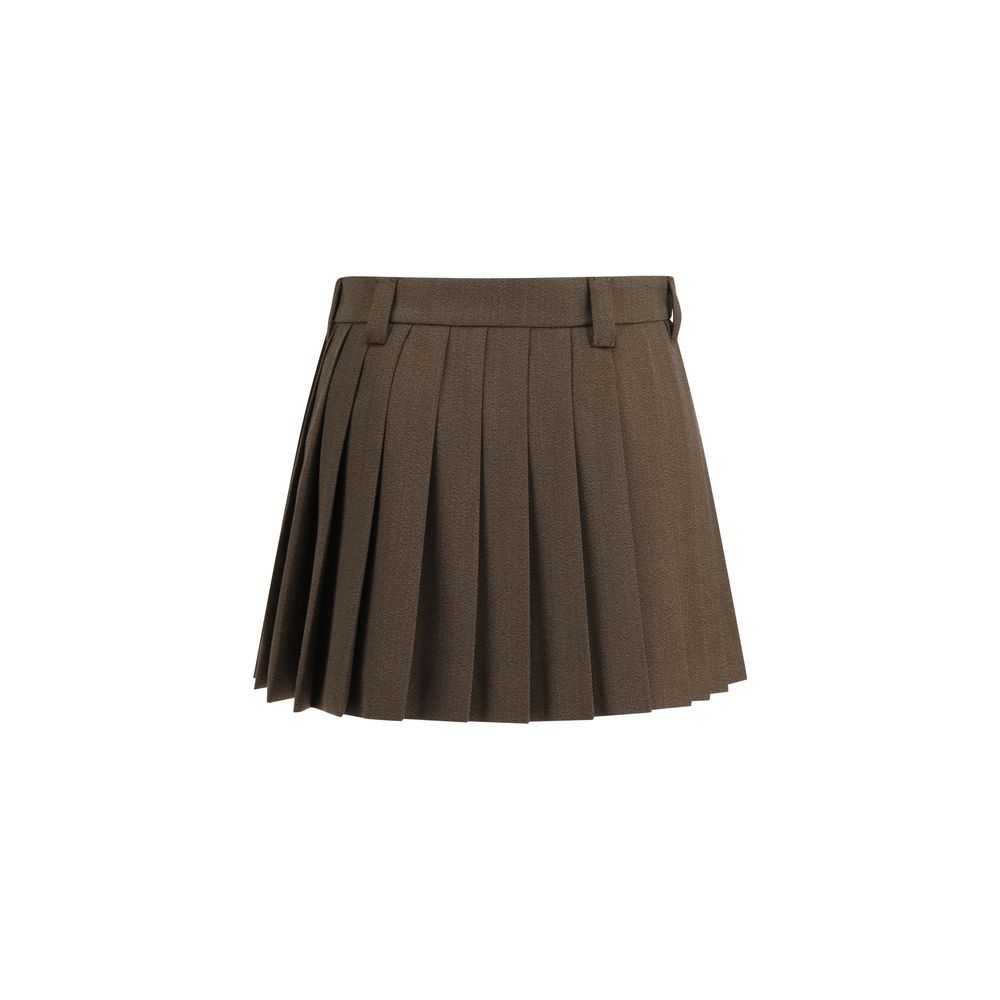 Miu Miu Brown Cotton Mini Skirt | Regal Royce