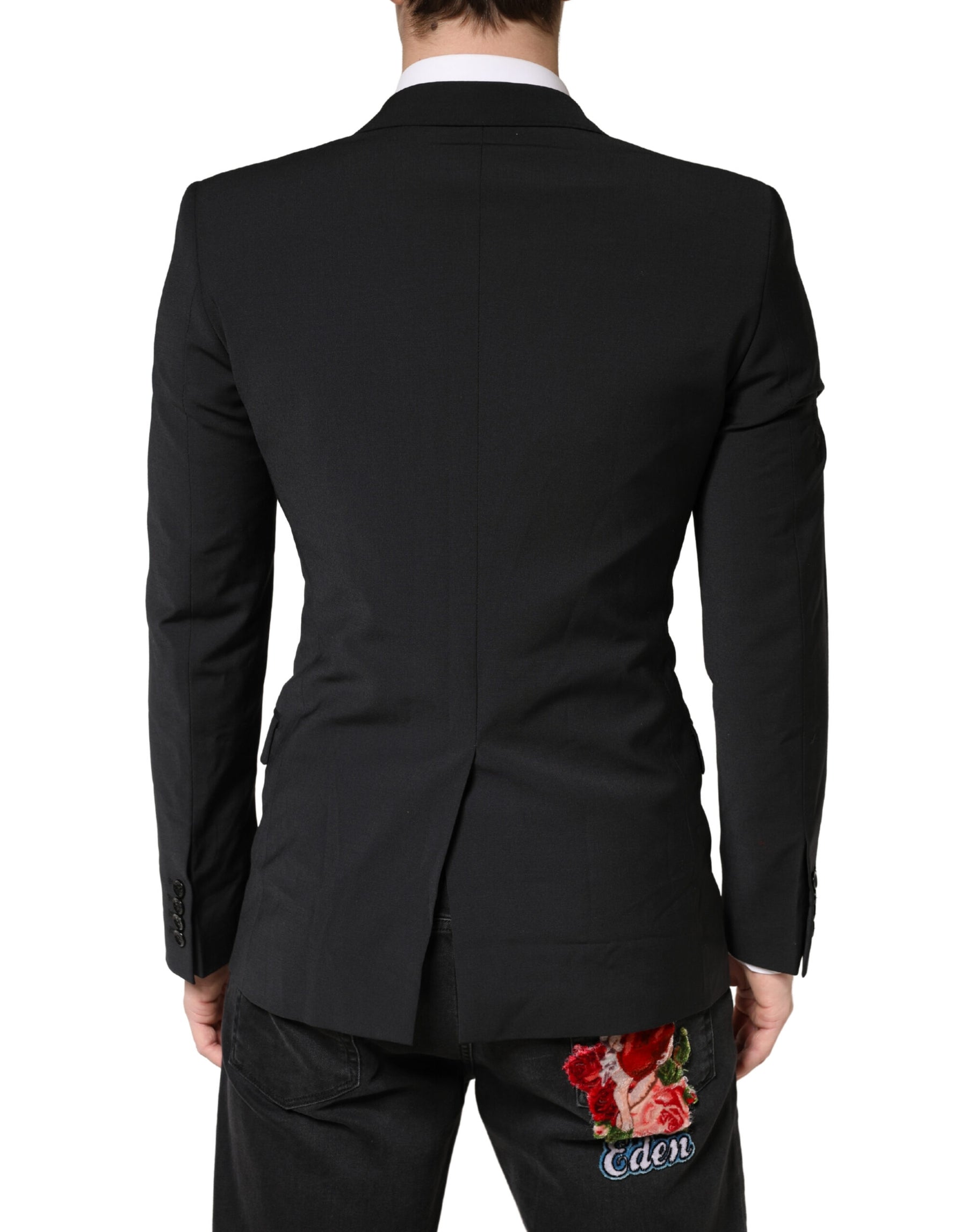 Dolce & Gabbana Black MARTINI Single Breasted Tuxedo Blazer | Regal Royce