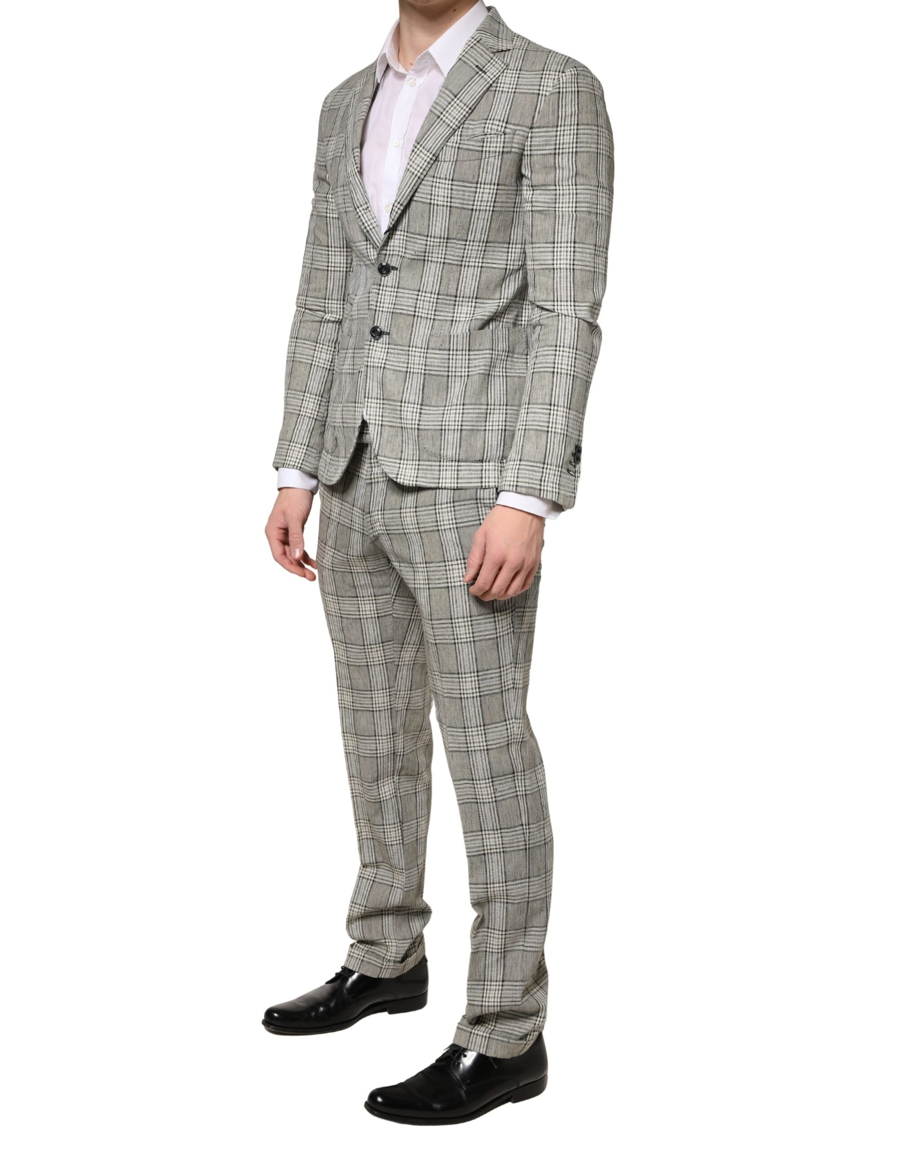 Domenico Tagliente Gray Single Breasted Formal 2 Piece Suit | Regal Royce