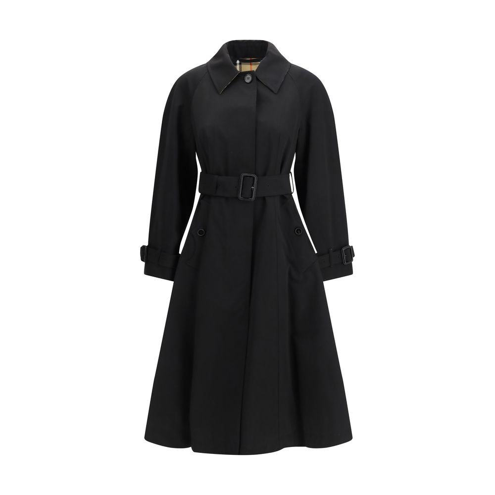 Burberry Black Cotton Trench Coat | Regal Royce