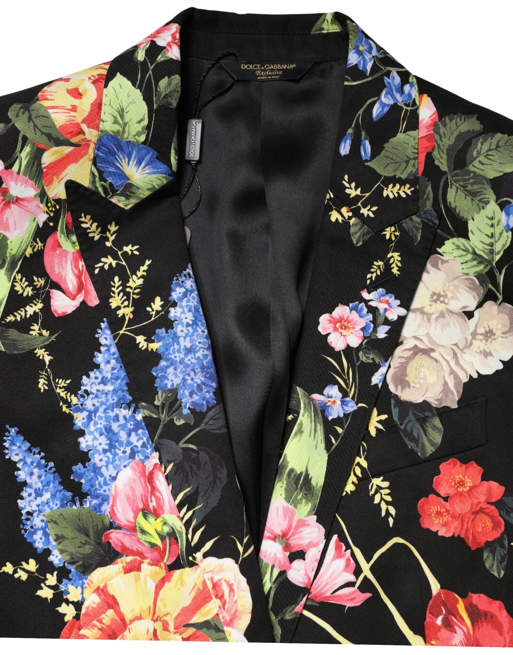 Dolce & Gabbana Black Floral Single Breasted MARTINI 2 Piece Suit | Regal Royce
