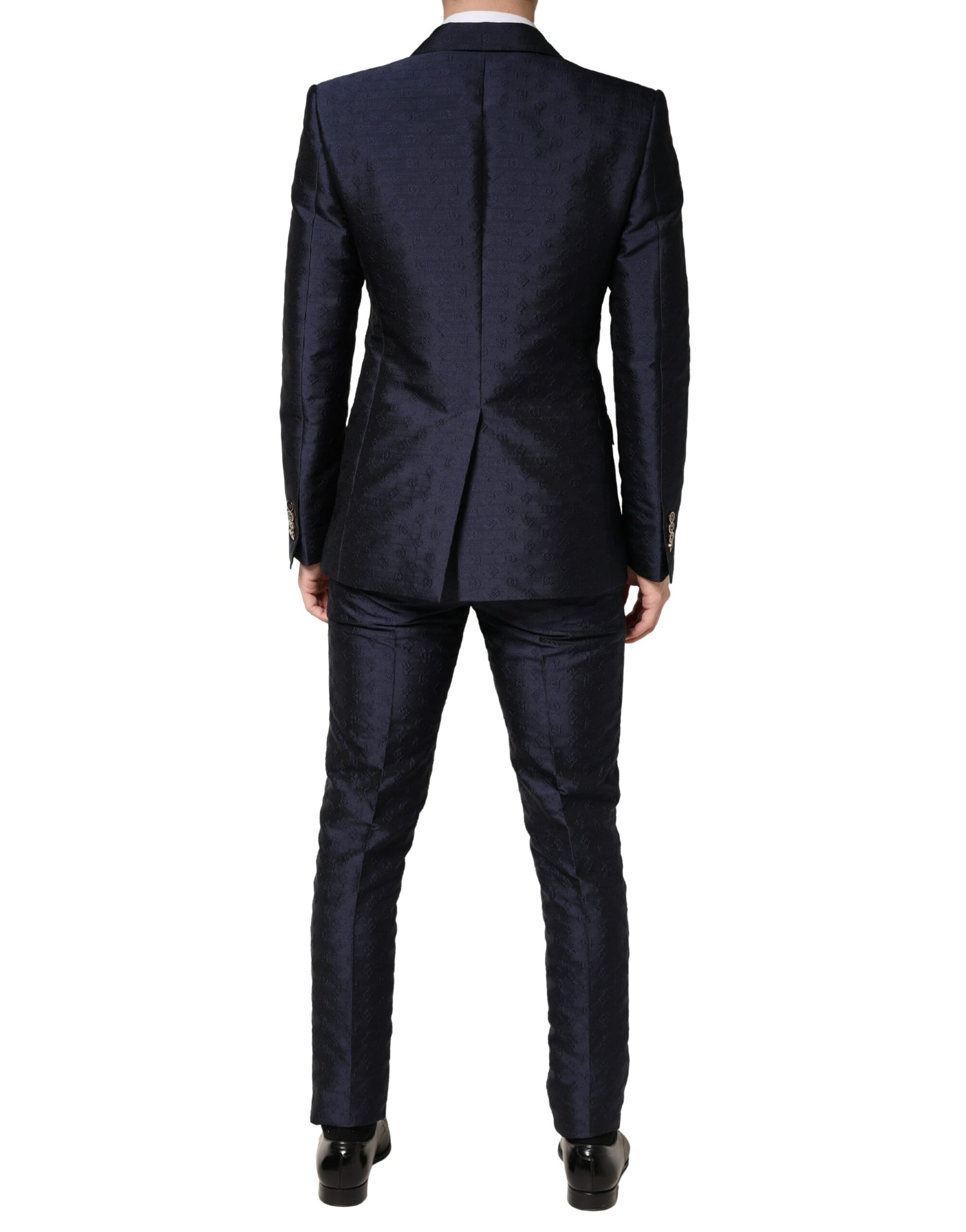 Dolce & Gabbana Dark Blue Double Breasted SICILIA 2 PC Suit | Regal Royce