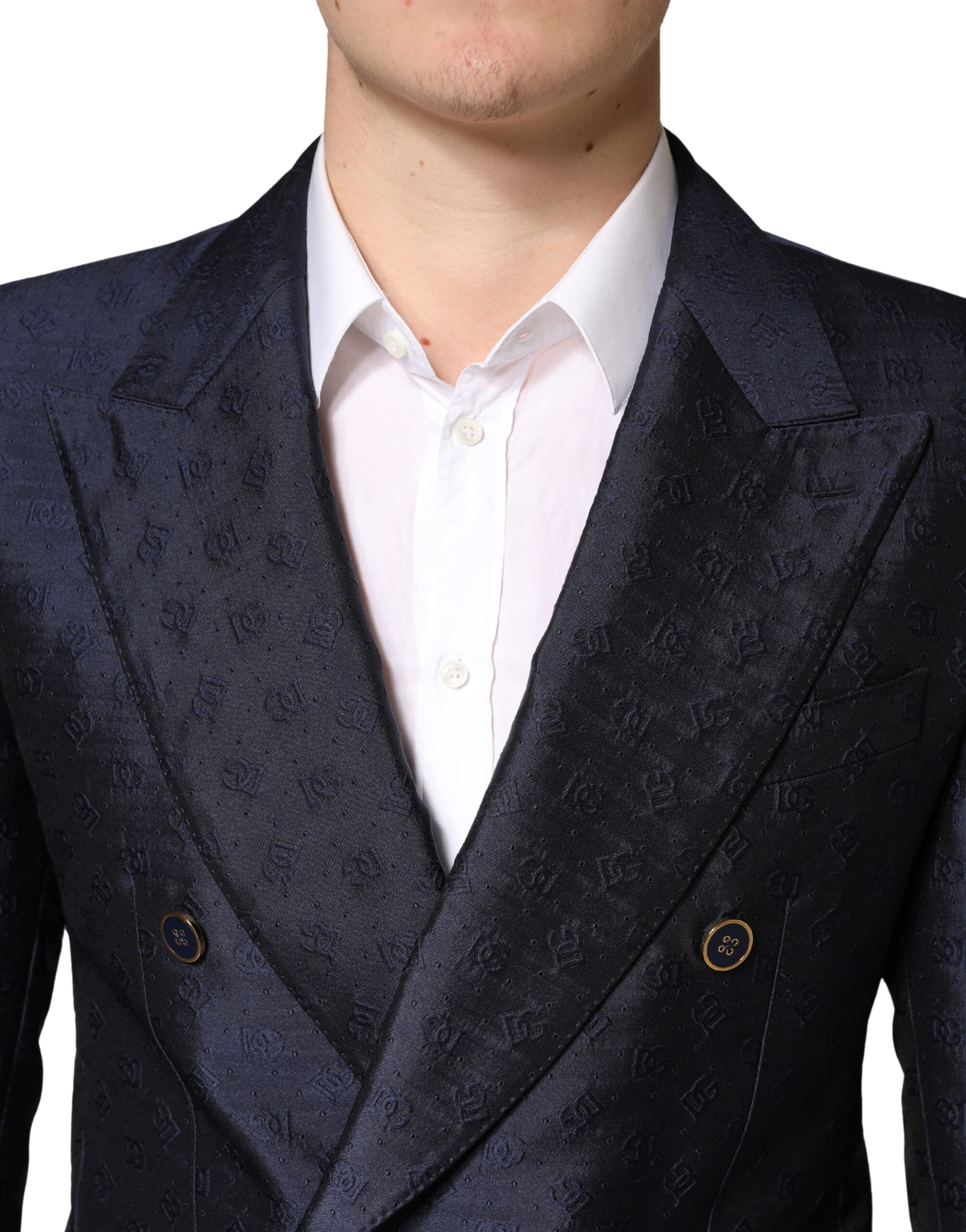Dolce & Gabbana Dark Blue Double Breasted SICILIA 2 PC Suit | Regal Royce